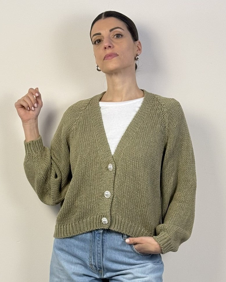 Cardigan Bottoni Gioiello HAVEONE
