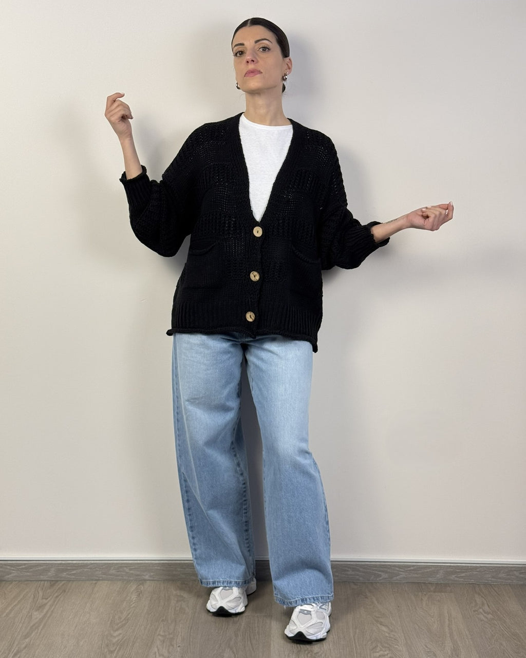Cardigan Bottoni Bande Rilievo HAVEONE