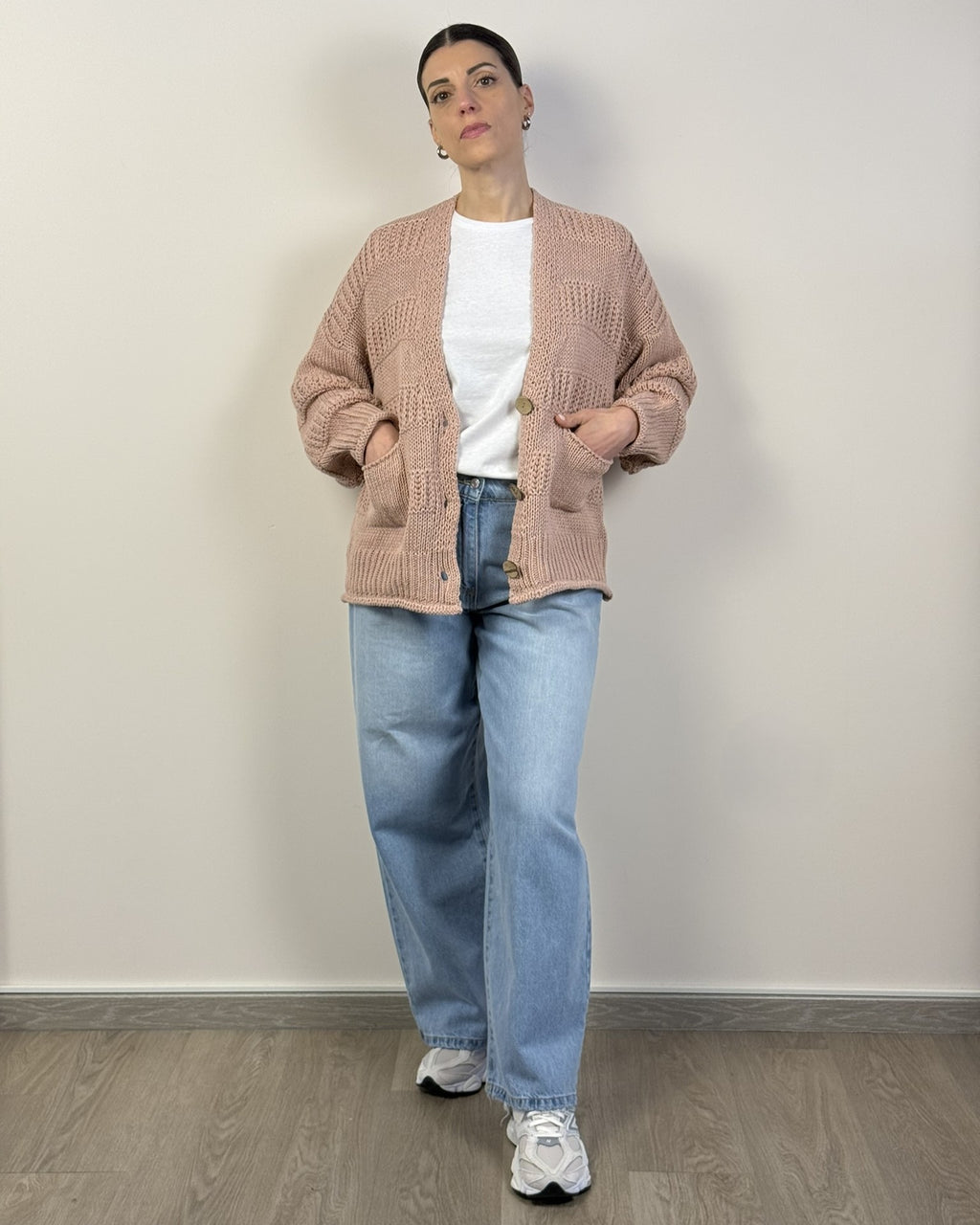 Cardigan Bottoni Bande Rilievo HAVEONE