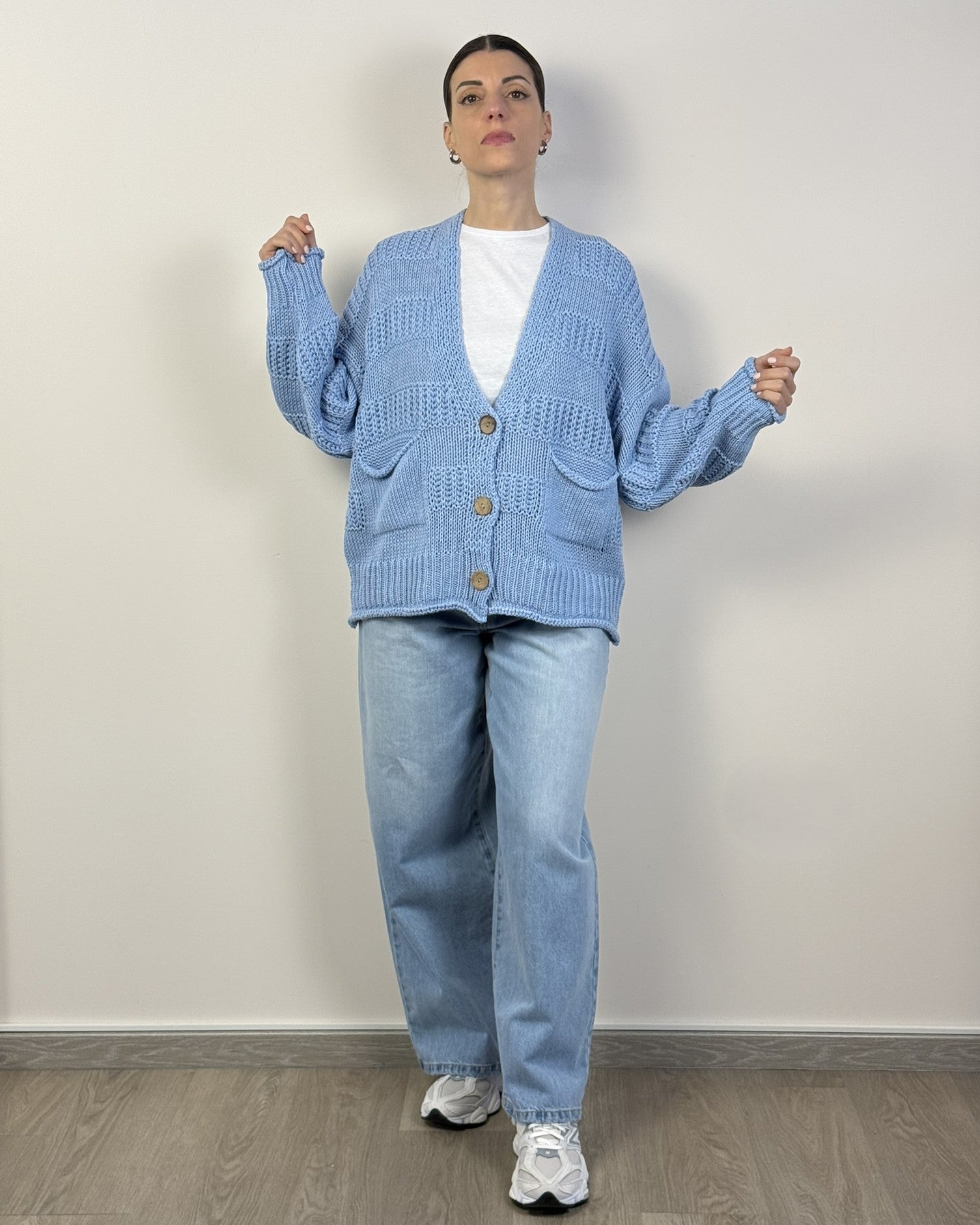 Cardigan Bottoni Bande Rilievo HAVEONE