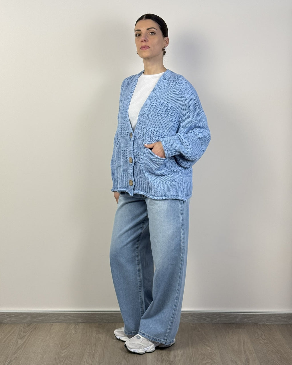 Cardigan Bottoni Bande Rilievo HAVEONE
