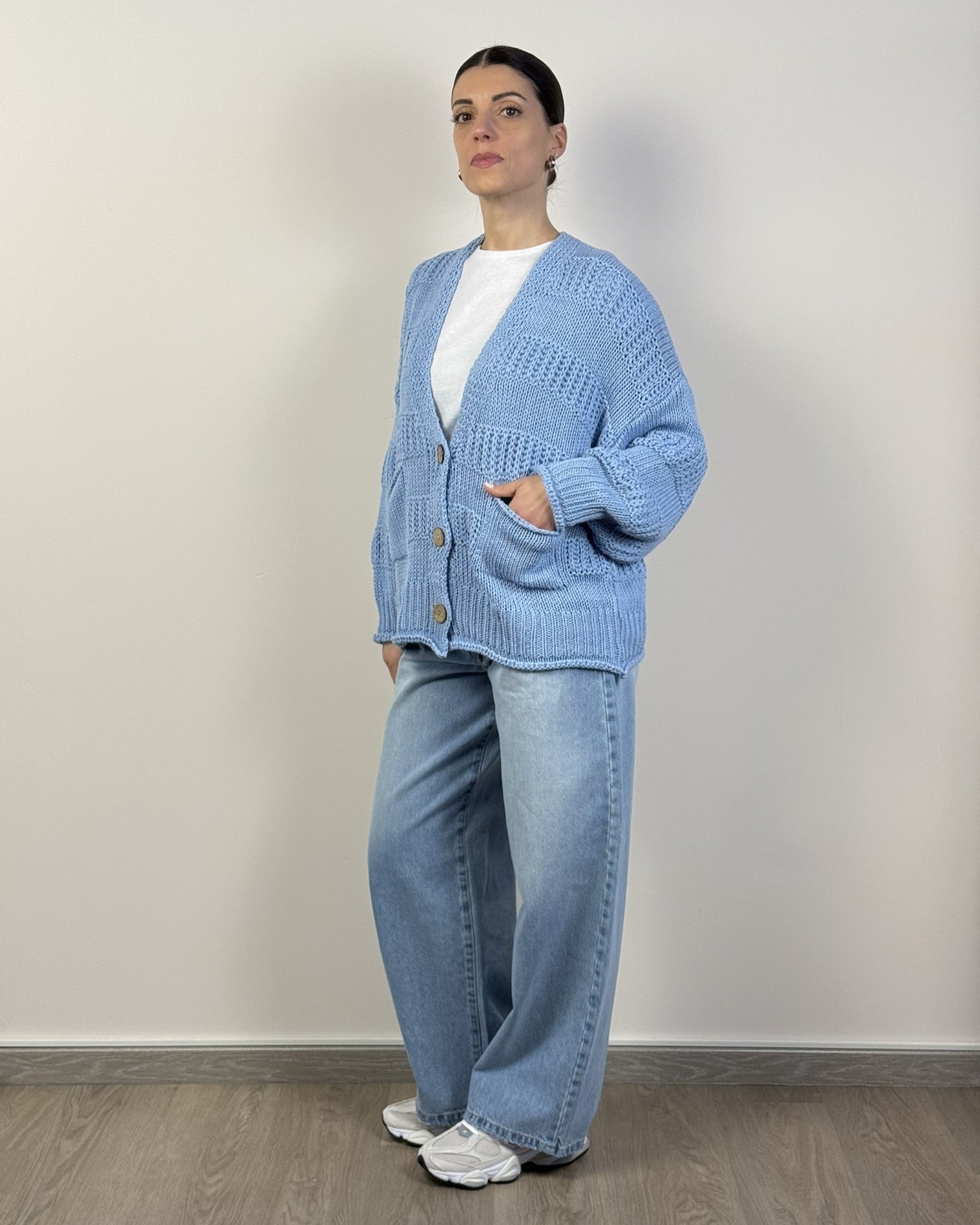 Cardigan Bottoni Bande Rilievo HAVEONE