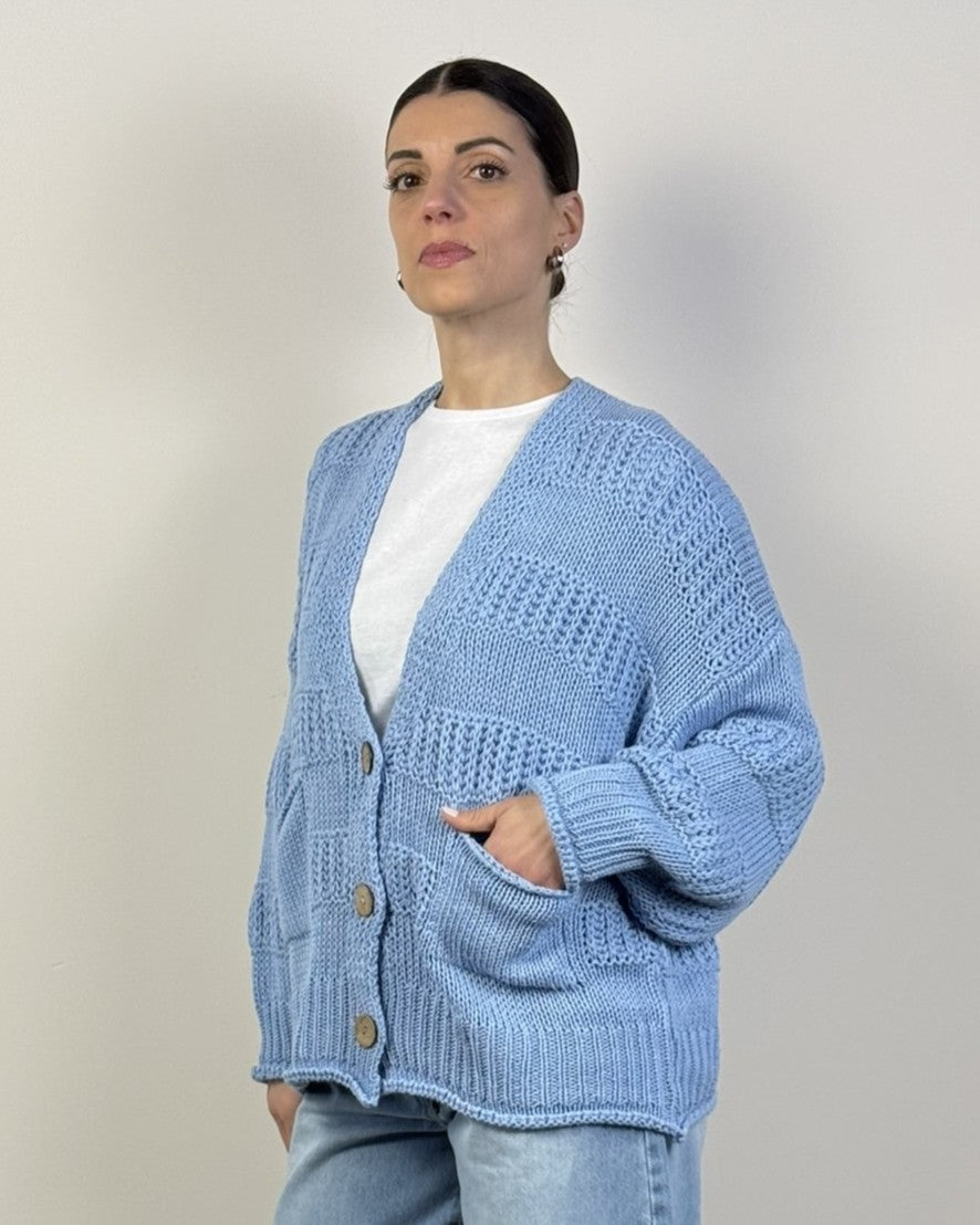 Cardigan Bottoni Bande Rilievo HAVEONE