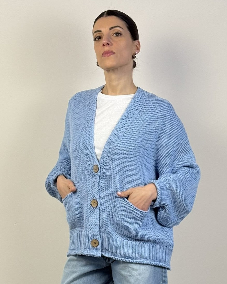 Cardigan Bottoni Tasche HAVEONE