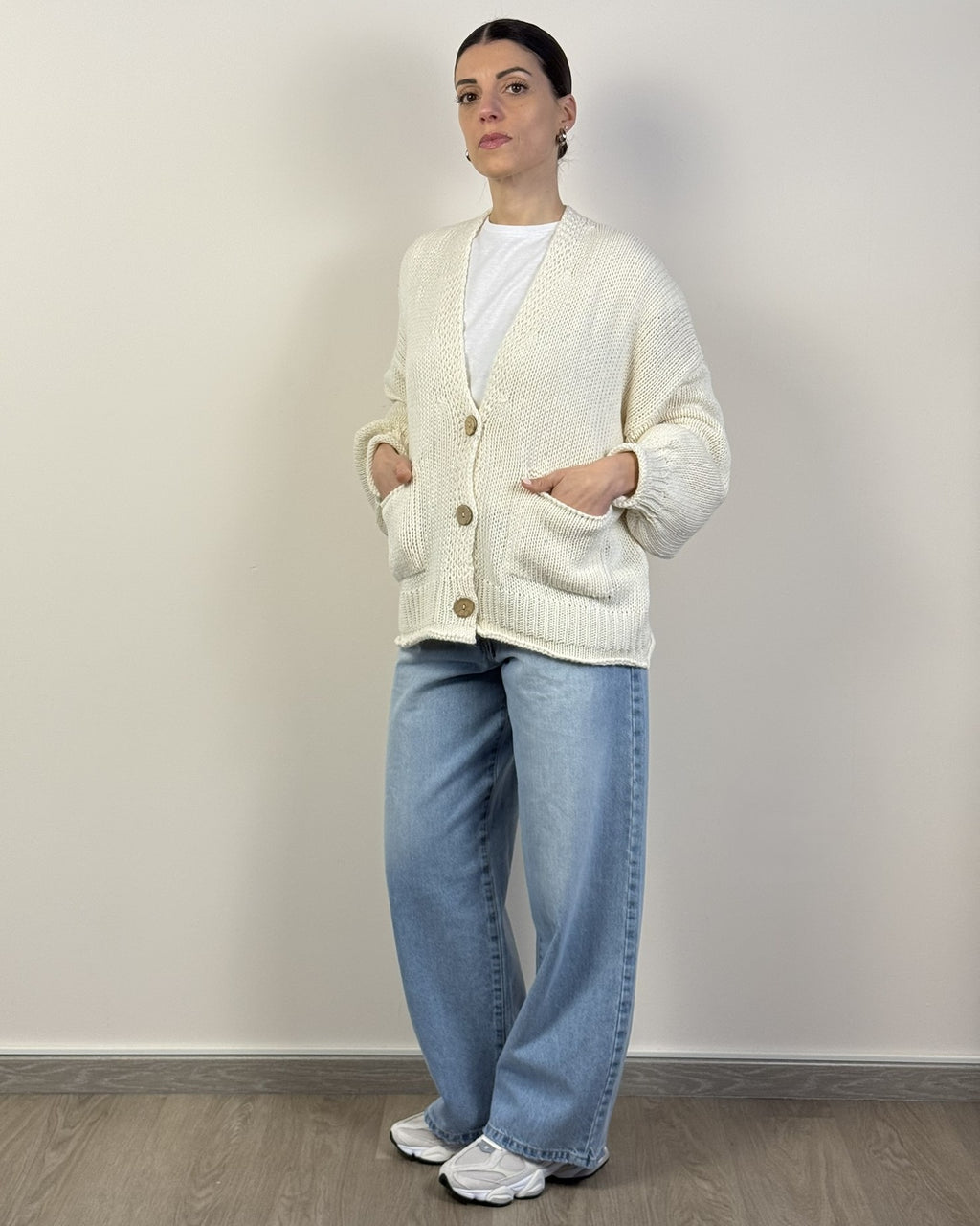 Cardigan Bottoni Tasche HAVEONE