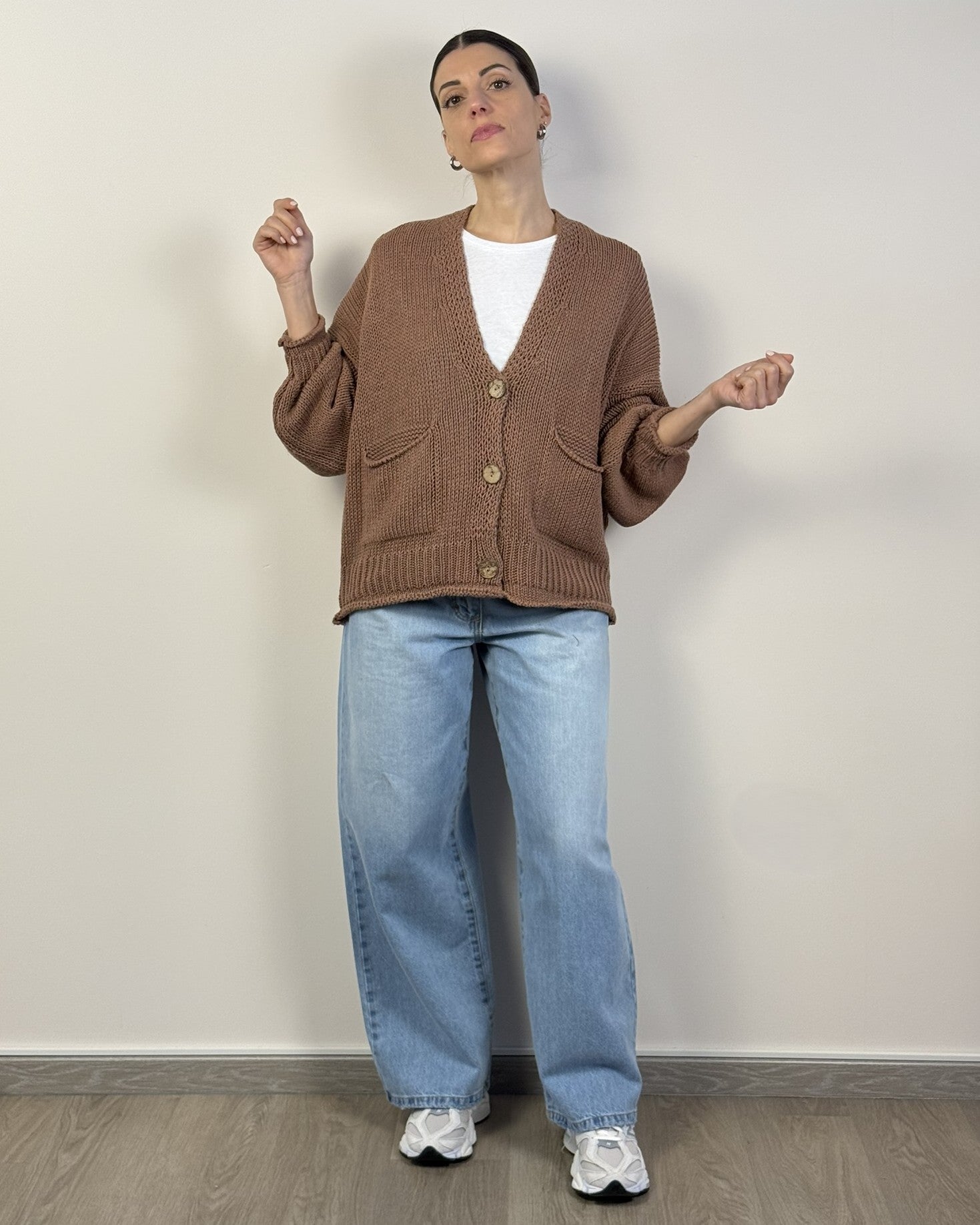 Cardigan Bottoni Tasche HAVEONE