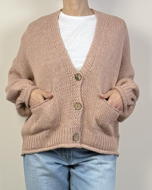 Cardigan Bottoni Tasche HAVEONE