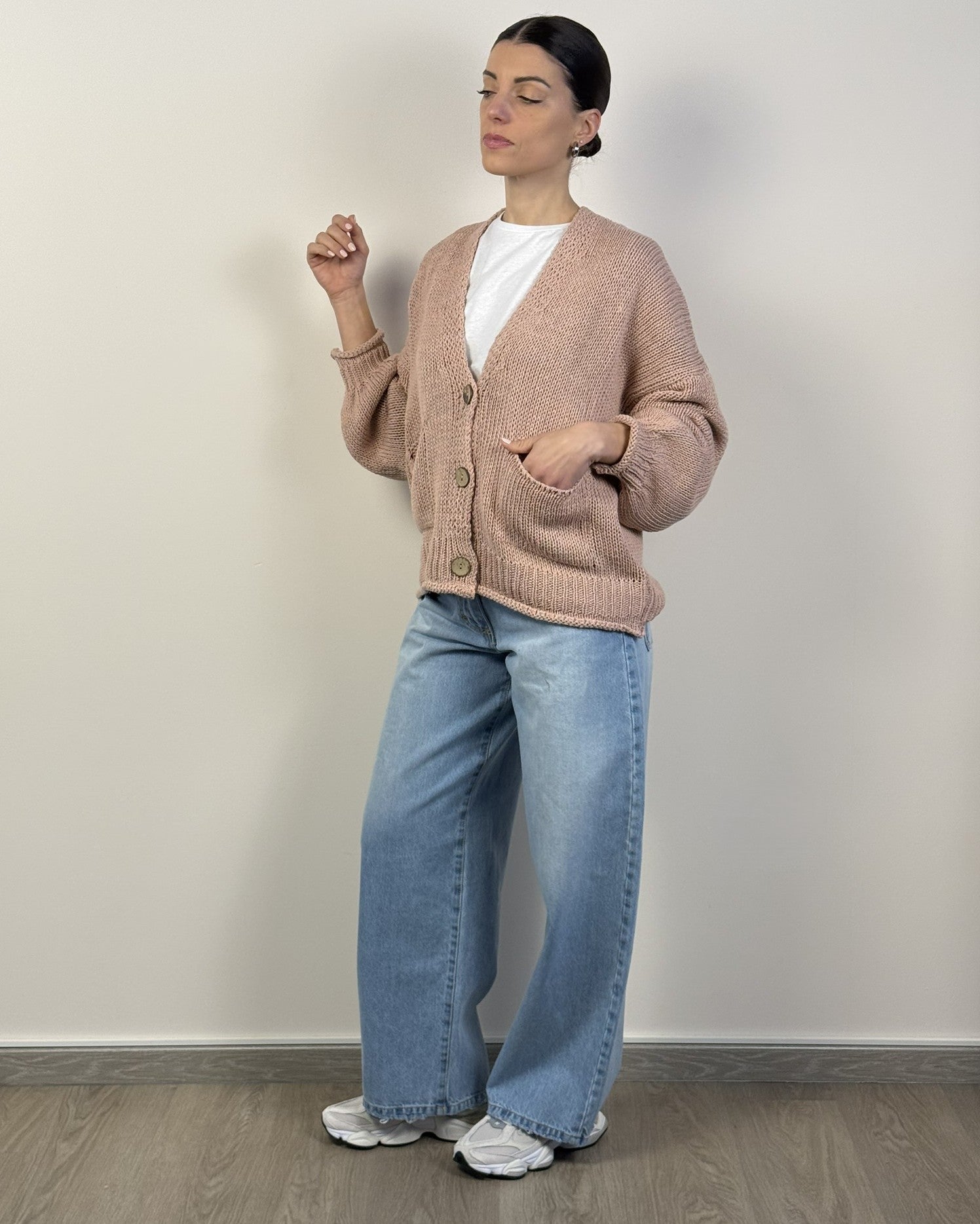 Cardigan Bottoni Tasche HAVEONE