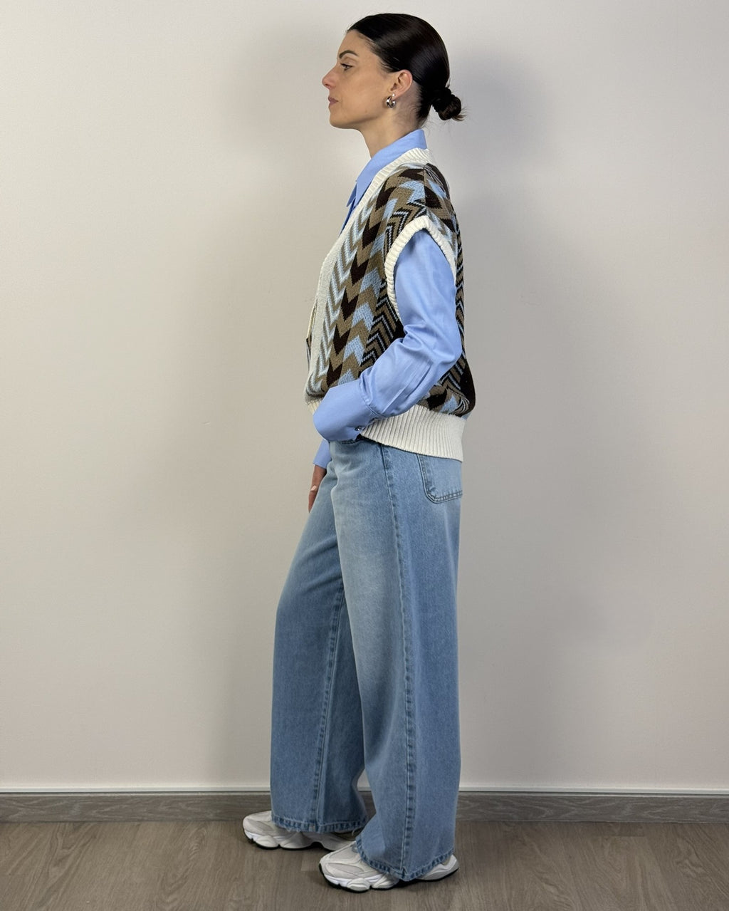 Gilet Chiuso Scollo Jacquard HAVEONE