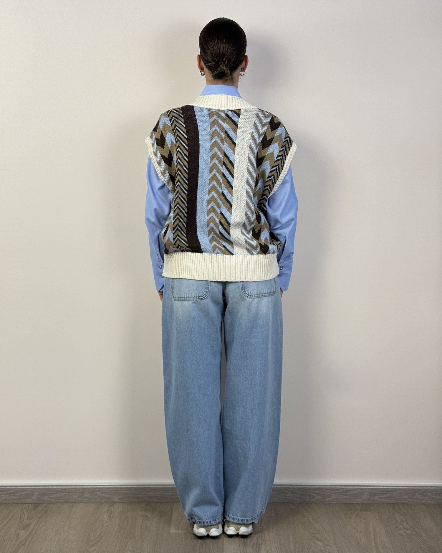 Gilet Chiuso Scollo Jacquard HAVEONE