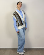 Gilet Chiuso Scollo Jacquard HAVEONE