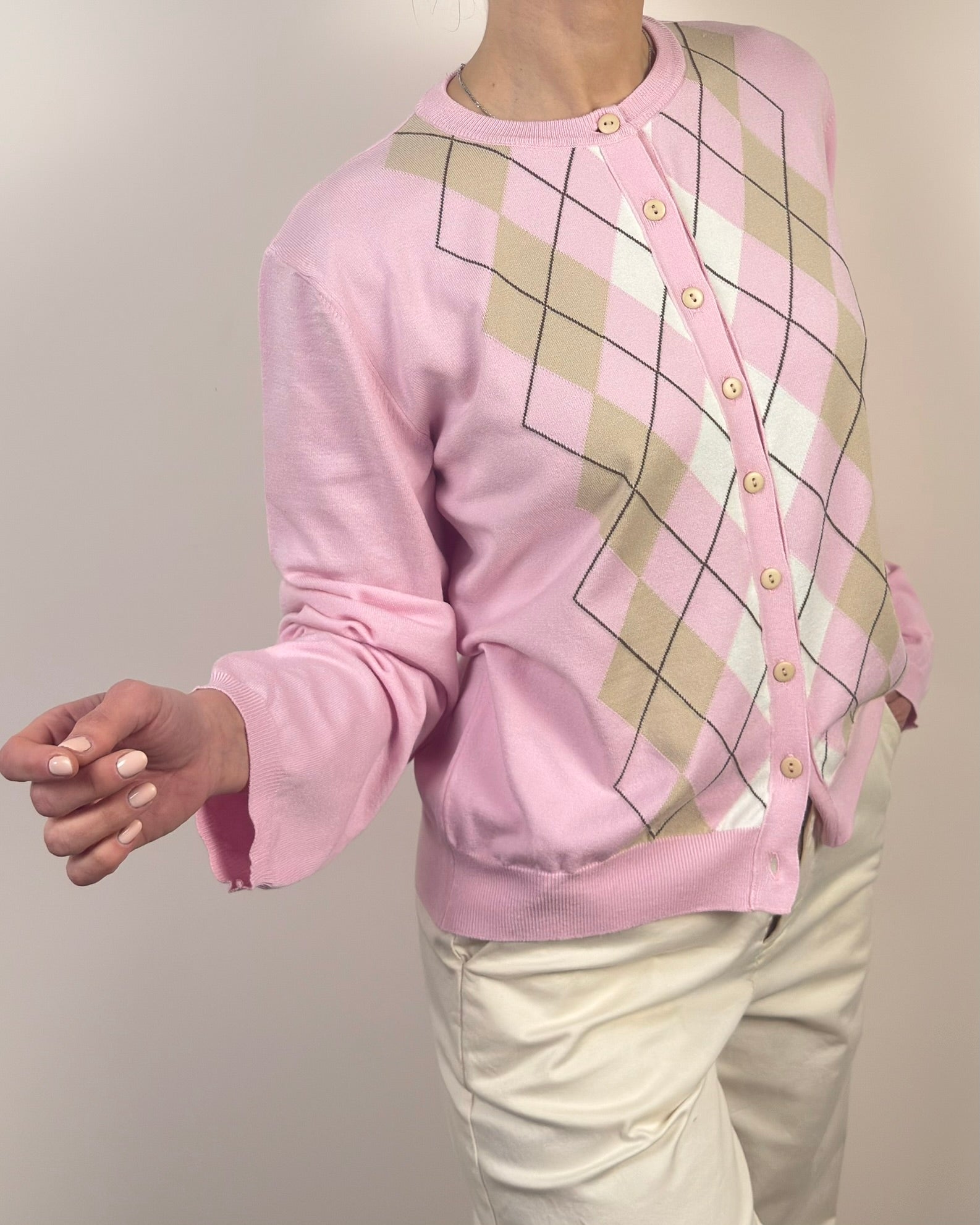 Cardigan Rombi Bottoni KONTATTO