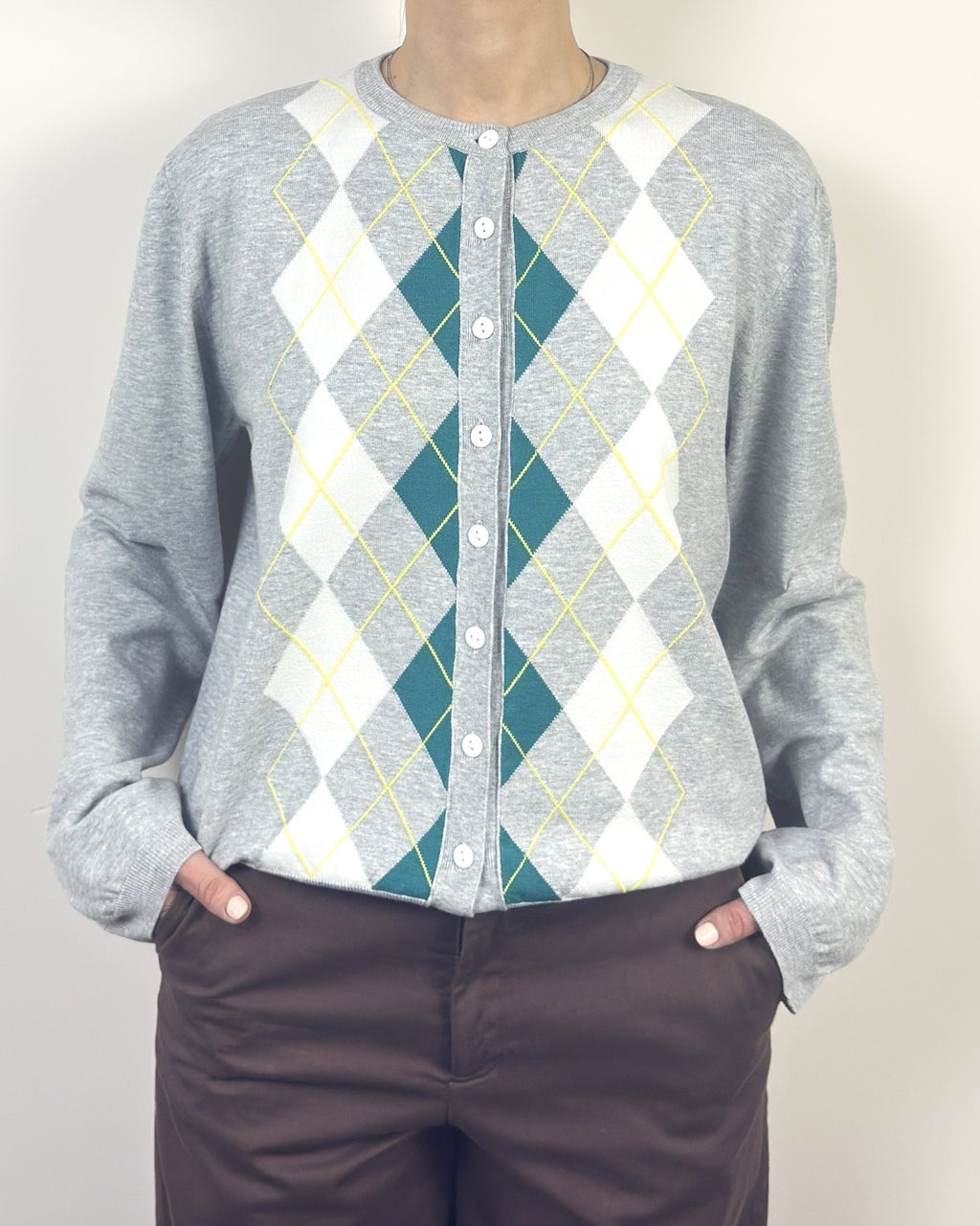 Cardigan Rombi Bottoni KONTATTO