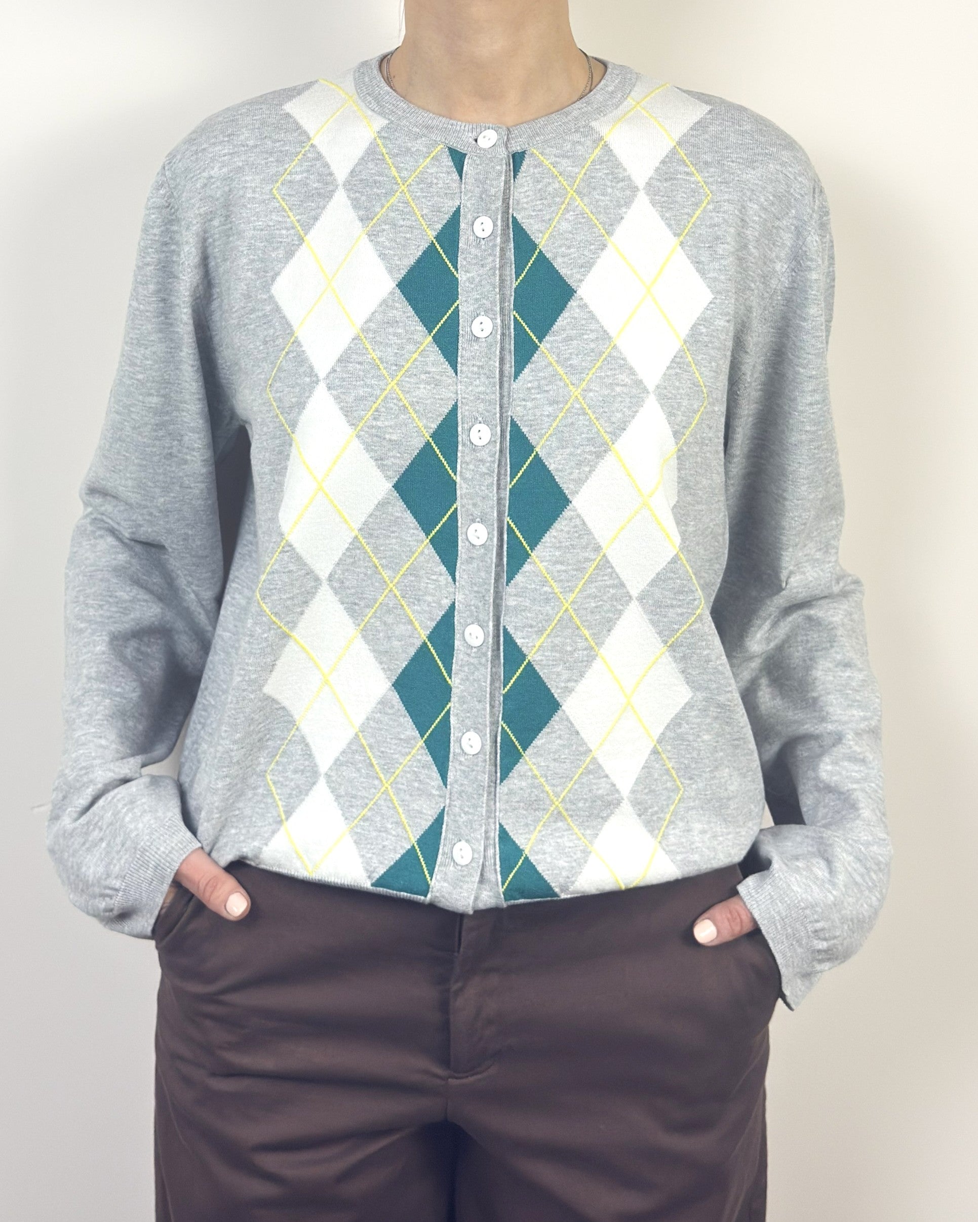 Cardigan Rombi Bottoni KONTATTO