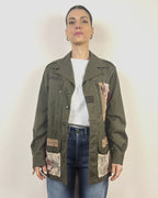 Giacca Sahariana Militare Con Ricami LOKITA