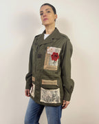 Giacca Sahariana Militare Con Ricami LOKITA