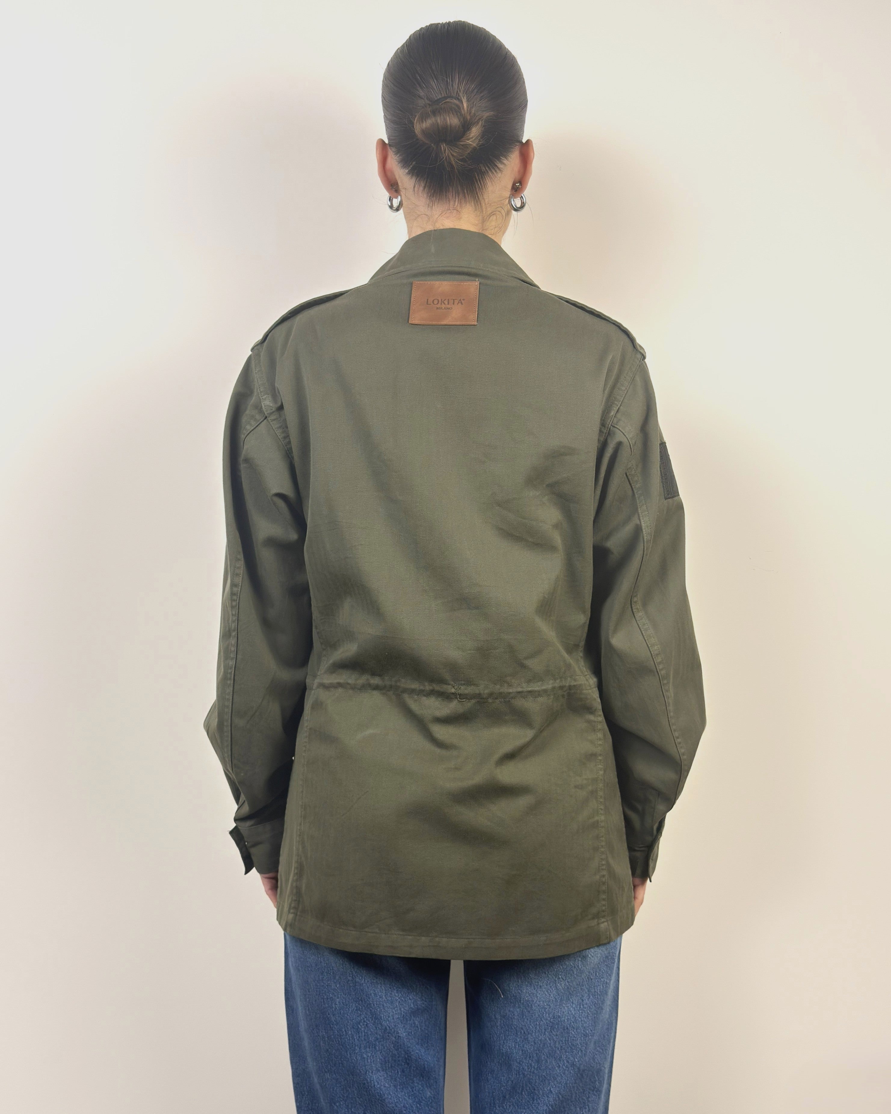 Giacca Sahariana Militare Con Ricami LOKITA