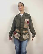 Giacca Sahariana Militare Con Ricami LOKITA