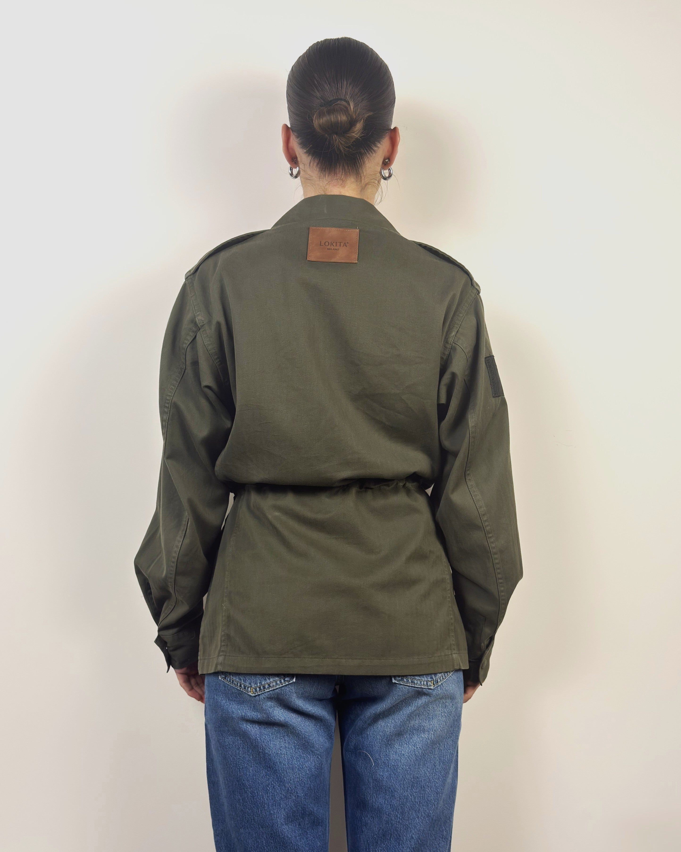Giacca Sahariana Militare Con Ricami LOKITA