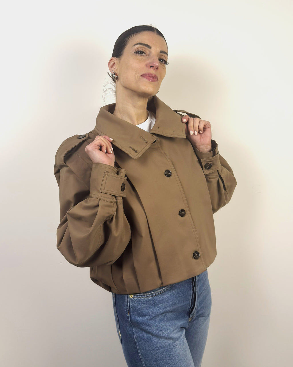 Giacca Bomber Con Pieghe LOKITA
