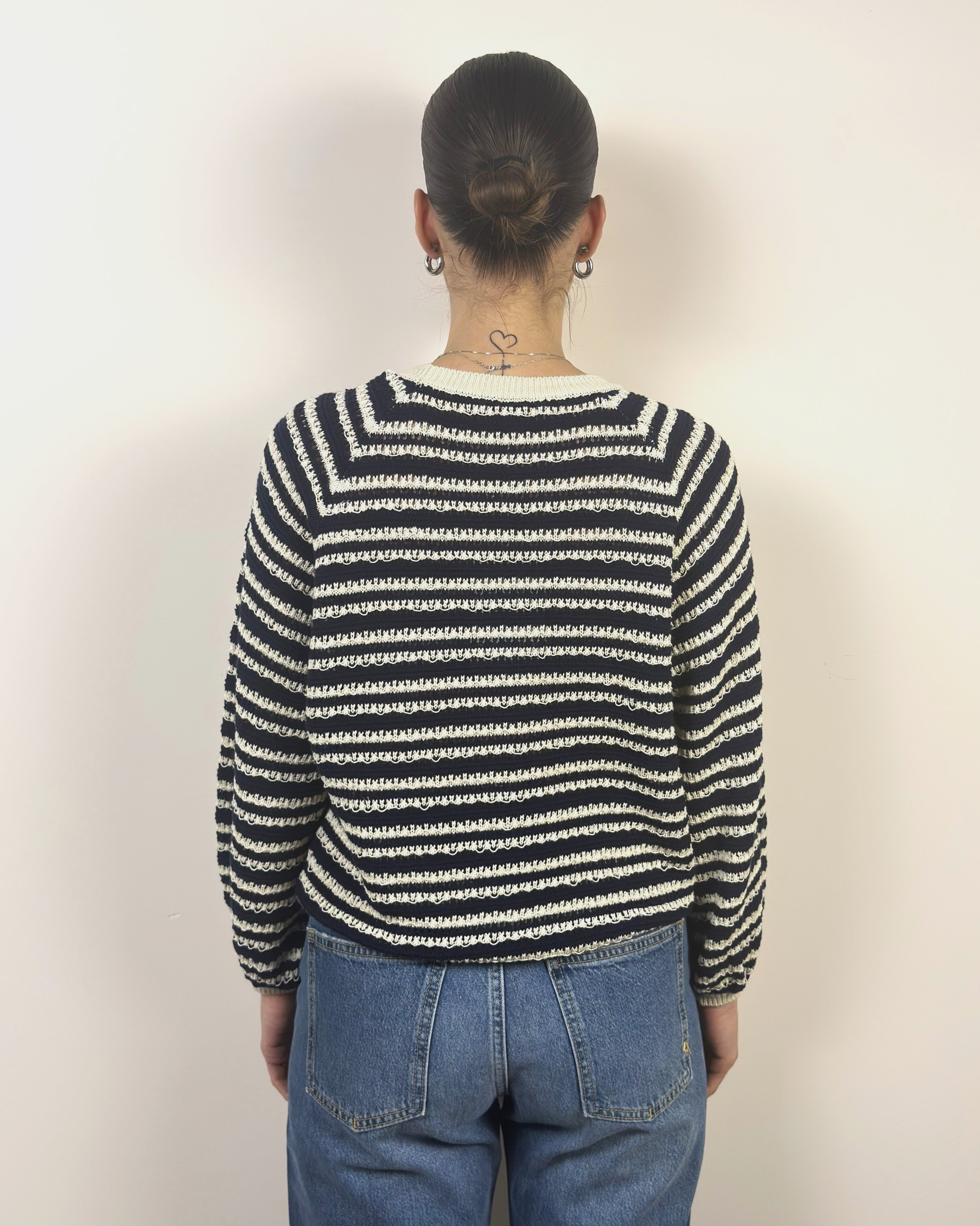 Girocollo Righe Traforato KONTATTO