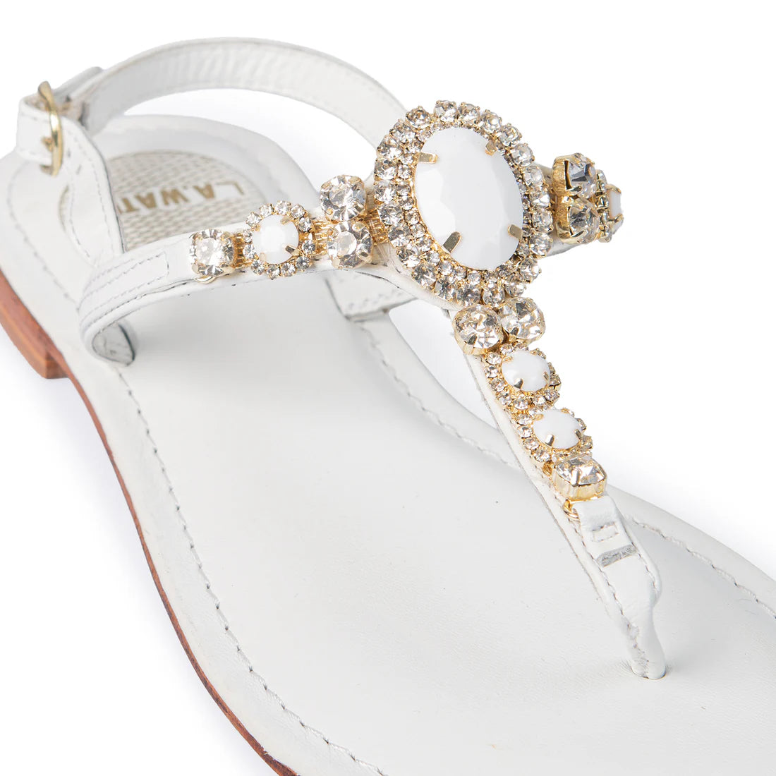 Sandalo Amalfi con strass in pelle L.A.WATER