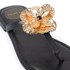 Infradito Amlfi fiore in pelle L.A.WATER