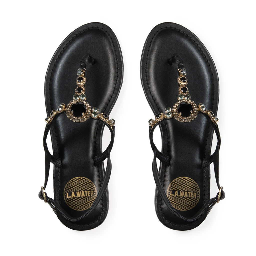 Sandalo Amalfi con strass in pelle L.A.WATER