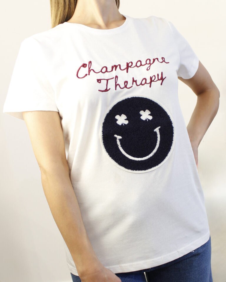 T-Shirt KONTATTO scritte ricamo