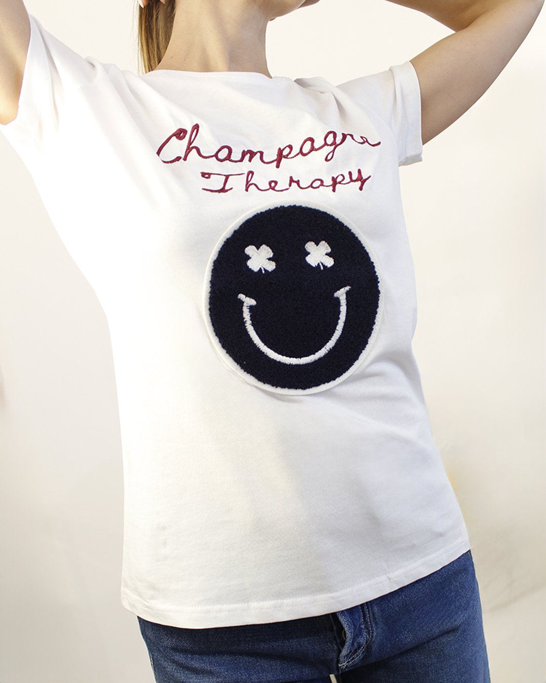 T-Shirt KONTATTO scritte ricamo