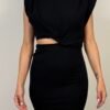 abito vestito corto con cut out haveone spalline