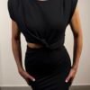 abito vestito corto con cut out haveone spalline