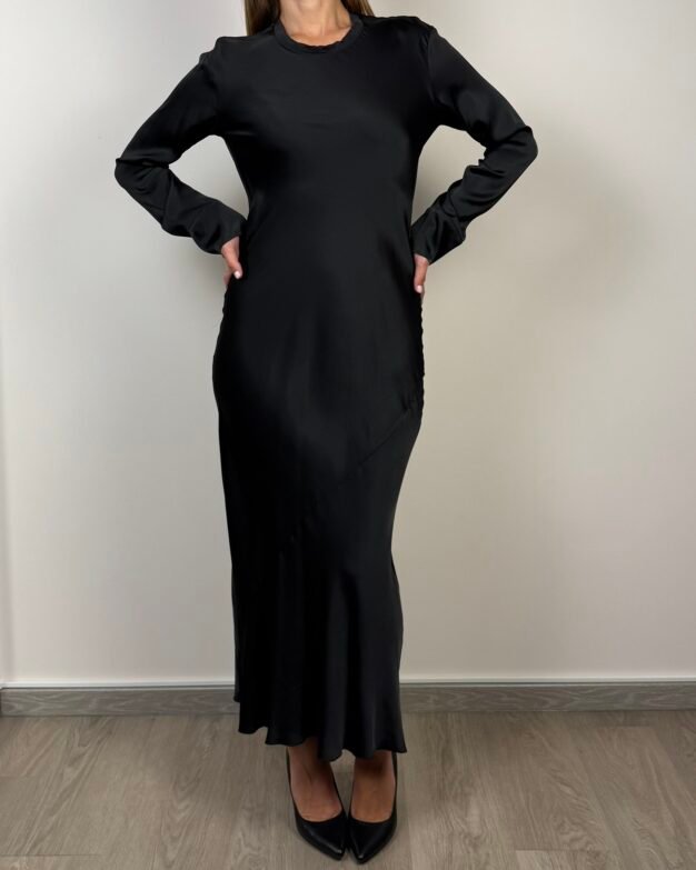 abito lungo viscosa manica lunga haveone con tagli