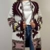 maglia cardigan etnico cinta haveone frange