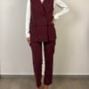 competo gilet doppio petto pantalone sigaretta haveone bordeaux