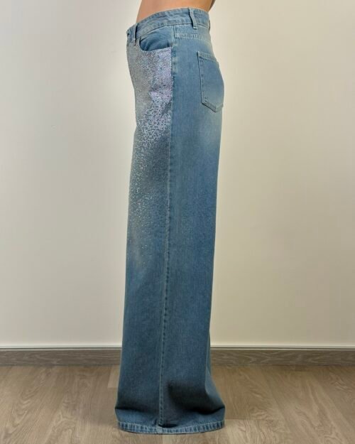 jeans strass haveone gamba larga