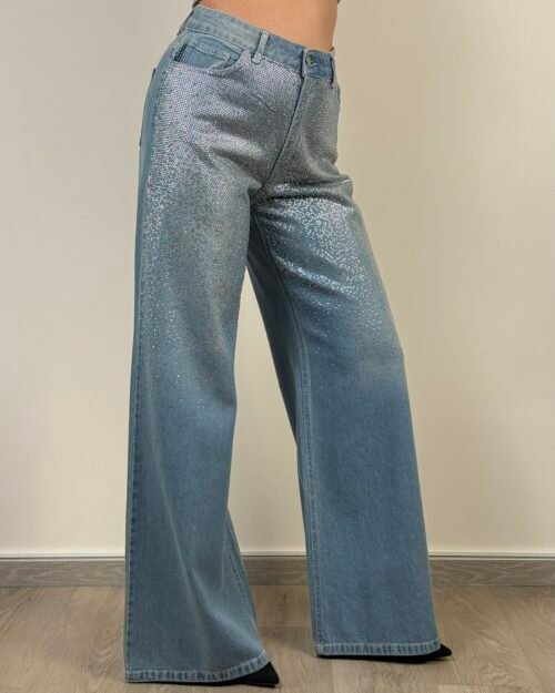 jeans strass haveone gamba larga