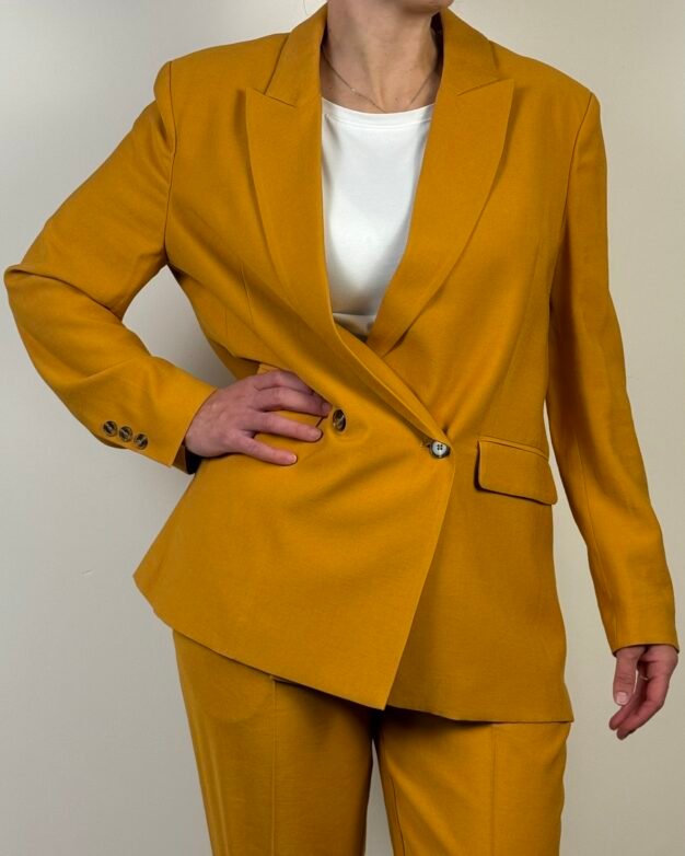 giacca doppio petto rame viscosa