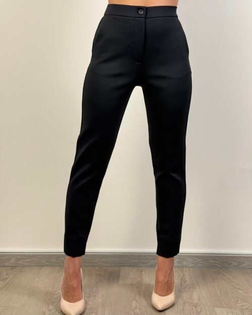 pantalone sigaretta max mara tessuto tecnico jersey