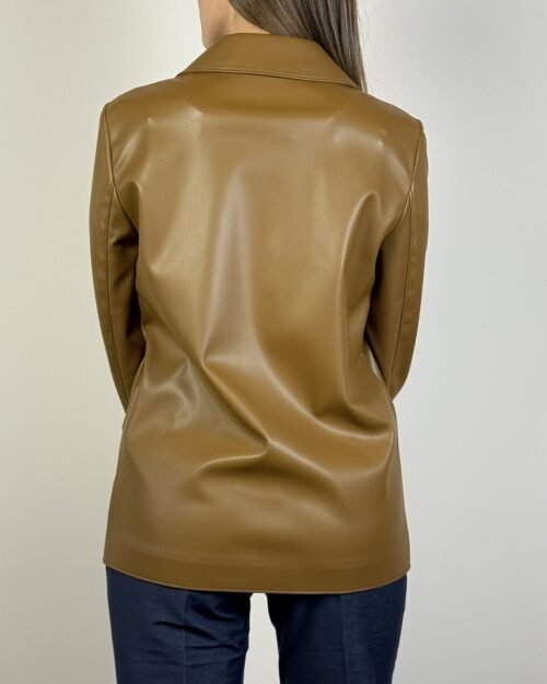 giacca ecopelle max mara due bottoni