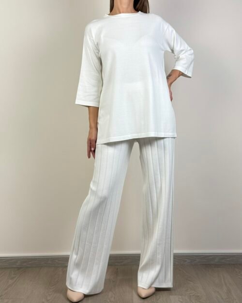 maglia viscosa pantalone coste costine max mara elastico in vita maglia viscosa dettaglio posteriore