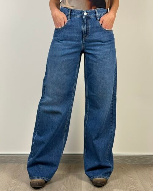 jeans cycle flaire cinque tasche palazzo dritto vita bassa