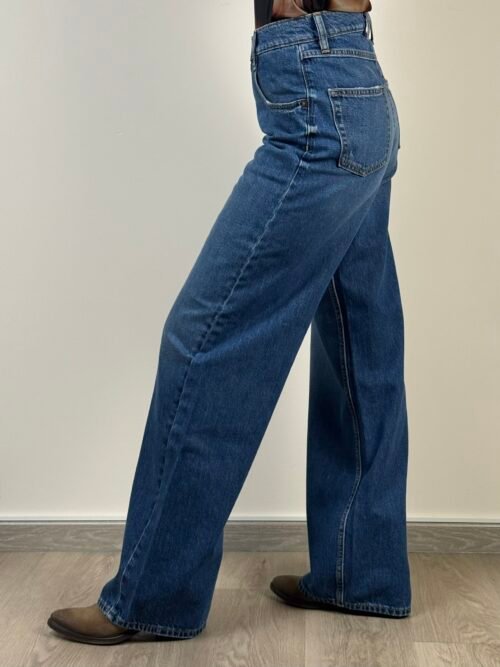 jeans cycle flaire cinque tasche palazzo dritto vita bassa