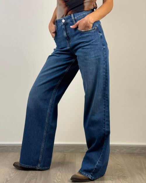 jjeans cycle flaire cinque tasche palazzo dritto vita bassa