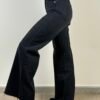 jeans cycle flaire cinque tasche nero zampa palazzo
