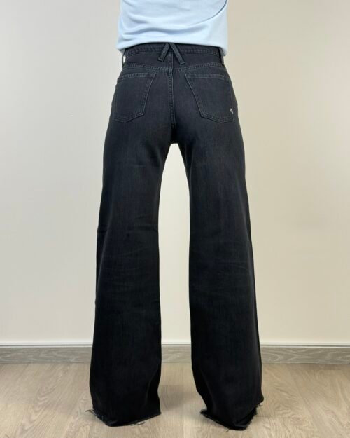 jeans cycle flaire cinque tasche nero zampa palazzo