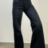 jeans cycle flaire cinque tasche nero zampa palazzo