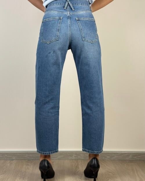 jeans cycle dritto sigaretta cinque tasche caviglia morbido