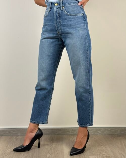 jeans cycle dritto sigaretta cinque tasche caviglia morbido