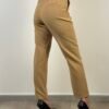 pantalone dritto nero cammello nocciola beige stretto morbido pences tasche francese elastico in vita elegante sportivo